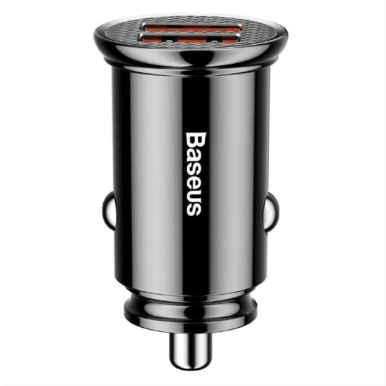 BASEUS car charger 2x USB Quick Charger QC3.0 30W Black CCALL-YD01