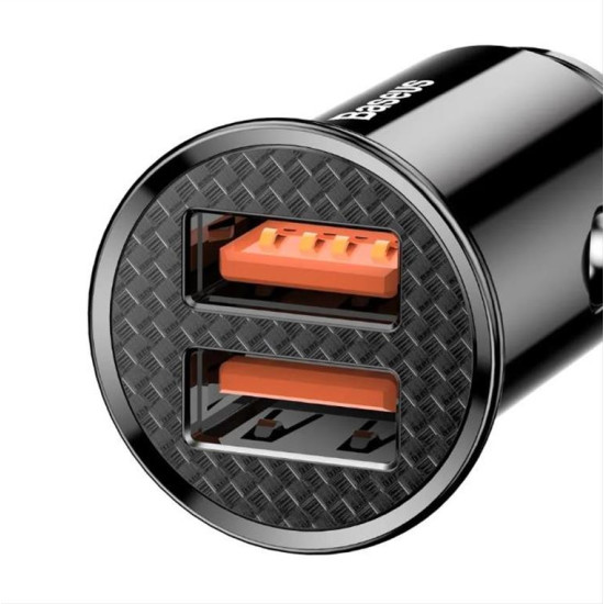 BASEUS car charger 2x USB Quick Charger QC3.0 30W Black CCALL-YD01