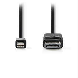 NEDIS Καλώδιο MiniDisplayPort αρσ. - DisplayPort αρσ., 2m. CCGT37400BK20