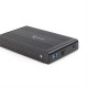 Gembird 3.5 USB 3.0 external housing Black EE3-U3S-3