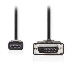 NEDIS Καλώδιο HDMI αρσ. - DVI-D 24+1-Pin αρσ., 5m CCGP34800BK50 NEDIS Καλώδιο HDMI αρσ. - DVI-D 24+1-Pin αρσ., 5m CCGP34800BK50