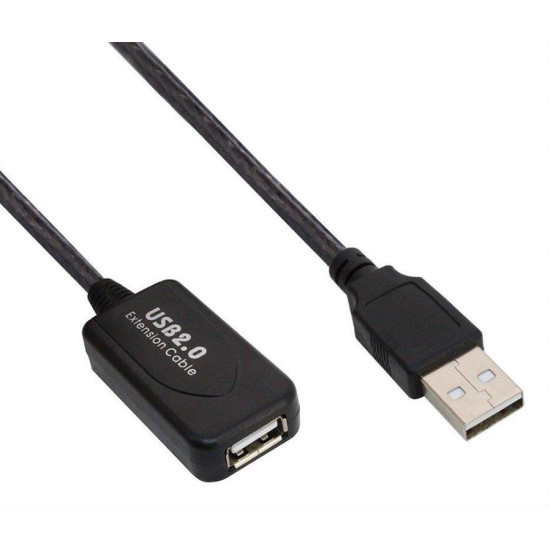 POWERTECH καλώδιο USB 2.0 σε USB female με ενισχυτή, 5m, Black POWERTECH καλώδιο USB 2.0 σε USB female με ενισχυτή, 5m, Black
