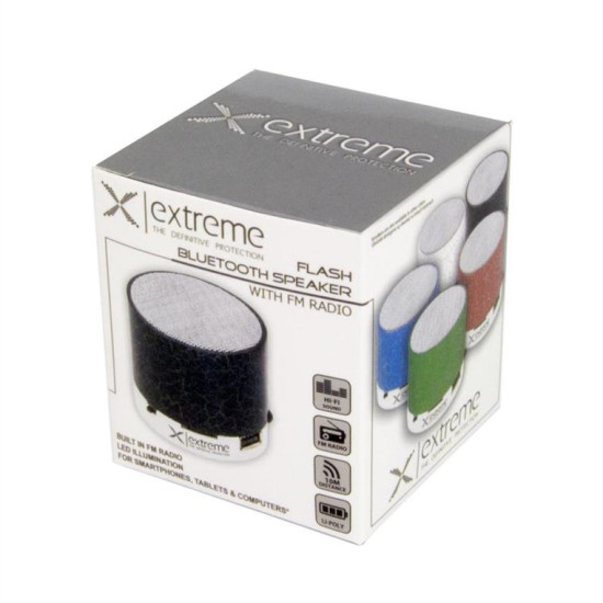 EXTREME BLUETOOTH SPEAKER FM RADIO FLASH BLACK XP101K