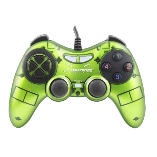 ESPERANZA GAMEPAD PC USB FIGHTER GREEN EGG105G