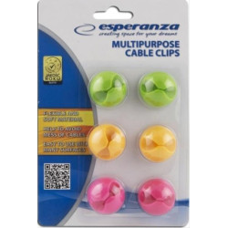 ESPERANZA MULTIPURPOSE CABLE CLIPS MIXED COLORS EBA101M ESPERANZA MULTIPURPOSE CABLE CLIPS MIXED COLORS EBA101M