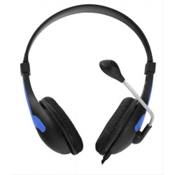 ESPERANZA STEREO HEADPHONES WITH MICROPHONE ROOSTER BLUE EH158B ESPERANZA STEREO HEADPHONES WITH MICROPHONE ROOSTER BLUE EH158B
