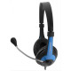 ESPERANZA STEREO HEADPHONES WITH MICROPHONE ROOSTER BLUE EH158B