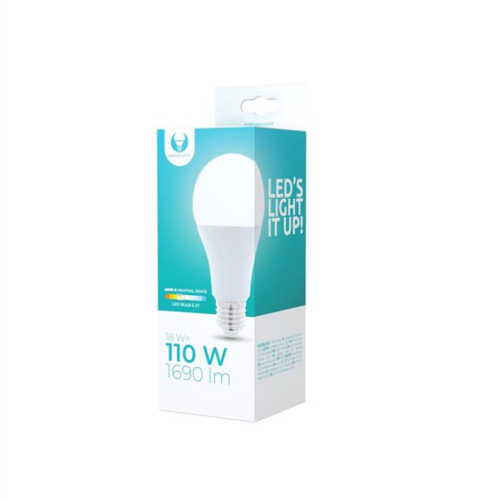 LED Bulb E27 A65 18W 230V 4500K 1690lm