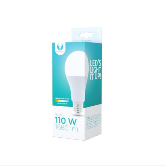 LED Bulb E27 A65 18W 230V 3000K 1680lm Forever Light