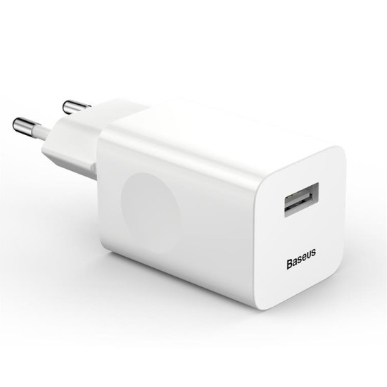 Baseus wall charger QC 3.0 USB white