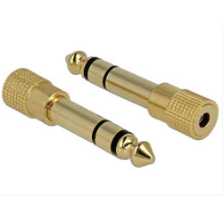 DELOCK Αντάπτορας Stereo από 6.3mm σε jack 3.5m, Metal, Gold DELOCK Αντάπτορας Stereo από 6.3mm σε jack 3.5m, Metal, Gold