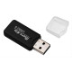 POWERTECH mini card reader PT-893, Micro SD card, μαύρος
