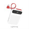 HOCO power bank Powerful mobile with LCD + cable for Lightning 8-pin 10 000mAh J40 white