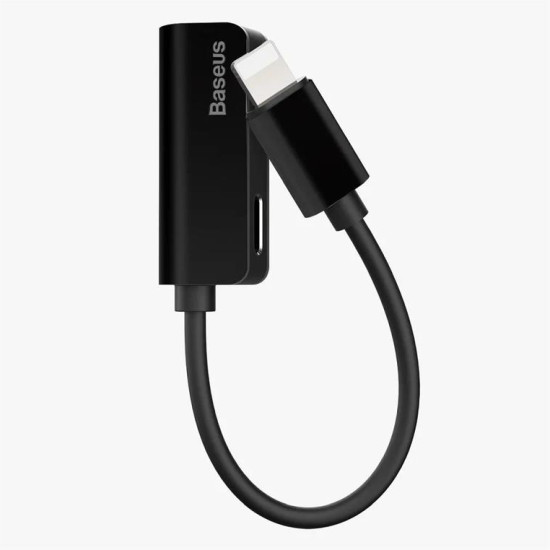 BASEUS καλώδιο lightning σε lightning & 3.5mm CALL32-01, 12cm, μαύρο