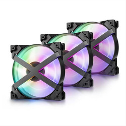 Σετ 3 ανεμιστήρων αλουμινίου με Addressable RGB φωτισμό, controller και 5-port RGB hub Σετ 3 ανεμιστήρων αλουμινίου με Addressable RGB φωτισμό, controller και 5-port RGB hub