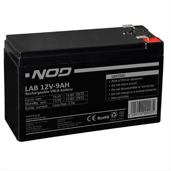 Μπαταρία μολύβδου 12V-9AH.NOD LAB 12V9AH Μπαταρία μολύβδου 12V-9AH.NOD LAB 12V9AH
