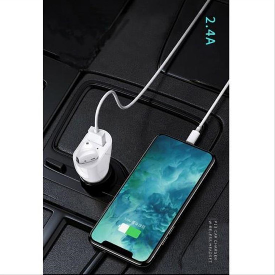 Car Charger WK & Wireless  Bluetooth V5.0 Headset P13 5V 2A