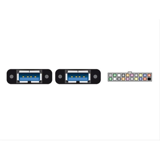 DELOCK καλώδιο USB 3.0 19 pin header (F) σε 2x USB 3.0 (F) 85244, 80cm DELOCK καλώδιο USB 3.0 19 pin header (F) σε 2x USB 3.0 (F) 85244, 80cm