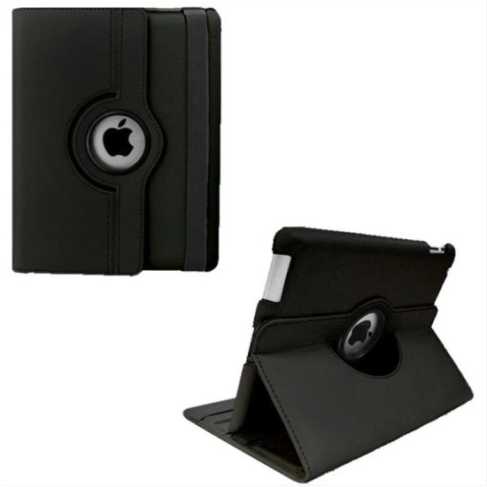 ΘΗΚΗ IPAD AIR 2 9.7" LEATHER BOOK ROTATING STAND BLACK