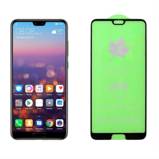 IDOL 1991 TEMPERED GLASS HUAWEI P20 PRO 6.1" 9H 0.25mm 20D FULL GLUE SEMI CURVED BLACK