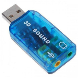 USB κάρτα ήχου 5.1, 3D sound - 17009 Blue USB κάρτα ήχου 5.1, 3D sound - 17009 Blue
