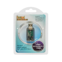 USB κάρτα ήχου 5.1, 3D sound - 17009 Black USB κάρτα ήχου 5.1, 3D sound - 17009 Black