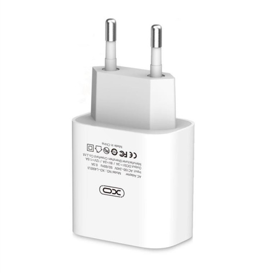 XO Wall charger L40 PD 18W white 1USB Type-C