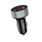 HOCO car charger double USB with LCD 2,1A Z26 black