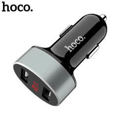 HOCO car charger double USB with LCD 2,1A Z26 black
