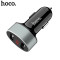 HOCO car charger double USB with LCD 2,1A Z26 black