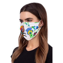 Face mask folklore white