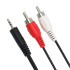 POWERTECH καλώδιο 2x RCA Male σε Jack 3,5mm Male, 3m CAB-R008