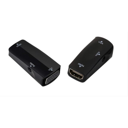 POWERTECH Μετατροπέας HDMI (F) σε VGA, με audio jack, AG6200-MCQ, Black