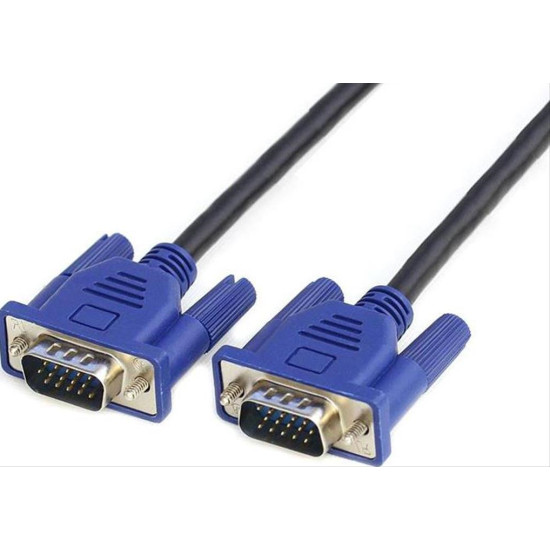 POWERTECH Καλώδιο VGA 15pin M-M, Full HD, 3+4, 2x Ferrites, 1.5m, μαύρο