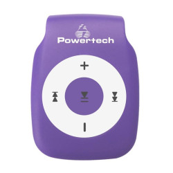 POWERTECH MP3 Player με clip, επαναφορτιζόμενο, microSD, Μωβ POWERTECH MP3 Player με clip, επαναφορτιζόμενο, microSD, Μωβ