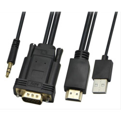 POWERTECH Καλώδιο HDMI(M) & USB(M) σε VGA(M) & 3.5mm(M), 1080p, 5m POWERTECH Καλώδιο HDMI(M) & USB(M) σε VGA(M) & 3.5mm(M), 1080p, 5m