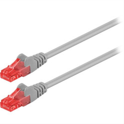 Καλώδιο δικτύου CAT 6, U/UTP patchcable, 1m, σε γκρι χρώμα Καλώδιο δικτύου CAT 6, U/UTP patchcable, 1m, σε γκρι χρώμα