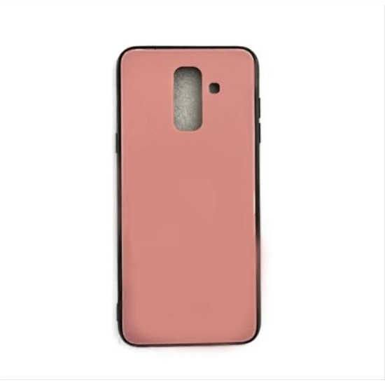 Glass case for Samsung A6 Plus 2018 pink