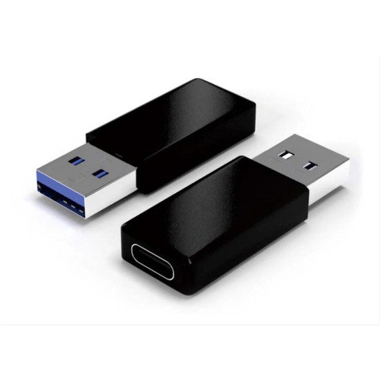 POWERTECH Adapter USB 3.0 male σε USB Type-C female, μαύρο POWERTECH Adapter USB 3.0 male σε USB Type-C female, μαύρο