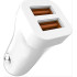 XO Car charger CC17 white 2USB QC 3.0