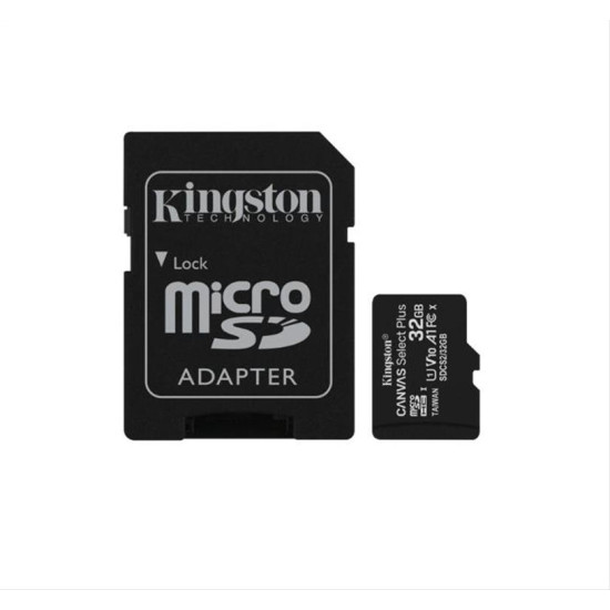 Κάρτα Μνήμης Kingston Micro SDHC 32GB Canvas Select Plus Class 10 + adapter