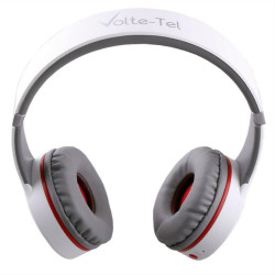 STEREO BLUETOOTH HEADPHONES V SOUND PRO VT900 WHITE-GREY-RED