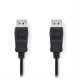 NEDIS Καλώδιο DisplayPort αρσ.- DisplayPort αρσ., 2.00m, μαύρο. CCGP37010BK20