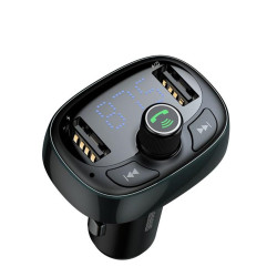 Baseus transmiter FM T-Type Bluetooth MP3 car charger black CCALL-TM01