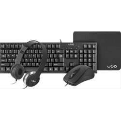 UGo Set of 4 in 1 office keyboard + mouse + headphones + pad UHD-1136 UGo Set of 4 in 1 office keyboard + mouse + headphones + pad UHD-1136
