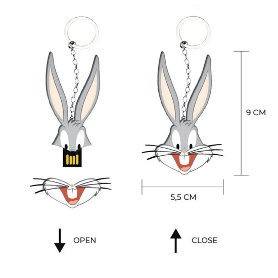 Pendrive with license Looney Tunes BUGS HEAD 16GB 2.0