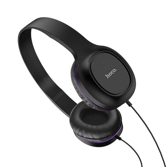 HOCO headphones W24 Enlighten headphones with mic set purple
