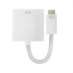 Qoltec Mini DVI Adapter male | DVI (24 + 5) female | 0.17m 50517