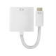 Qoltec Mini DVI Adapter male | DVI (24 + 5) female | 0.17m 50517