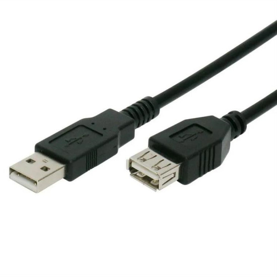 POWERTECH Καλώδιο USB 2.0 σε USB female, 3m, μαύρο CAB-U012